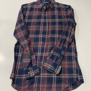 Banana Republic Men's Plaid Shirt - Navy, Red, Green